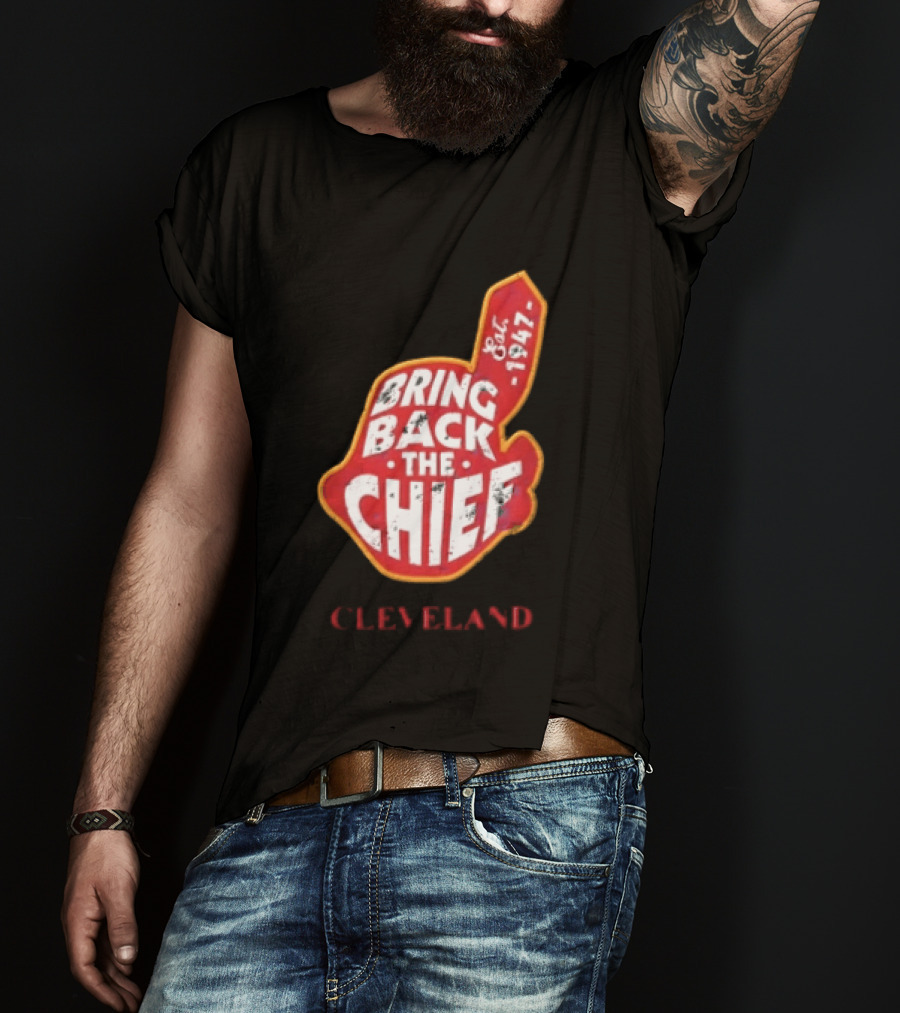 Bring Back The Chief Est. 1947 Foam Finger Red Yellow Cleveland T-Shirt
