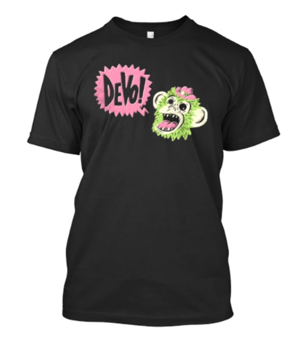 Devo Green Monkey Pink Hat T-Shirt