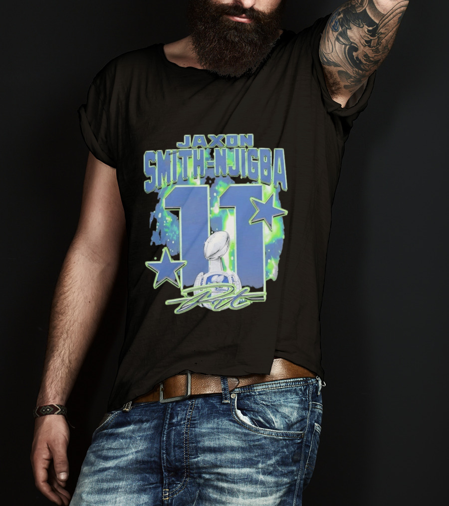 Jaxon Smith Njigba 11 Seattle Championship T-Shirt
