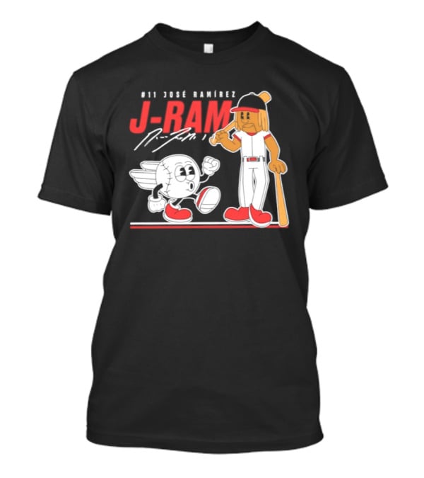 J Ram José Ramírez Number 11 Cleveland Guardians Baseball Cartoon Characters T-Shirt