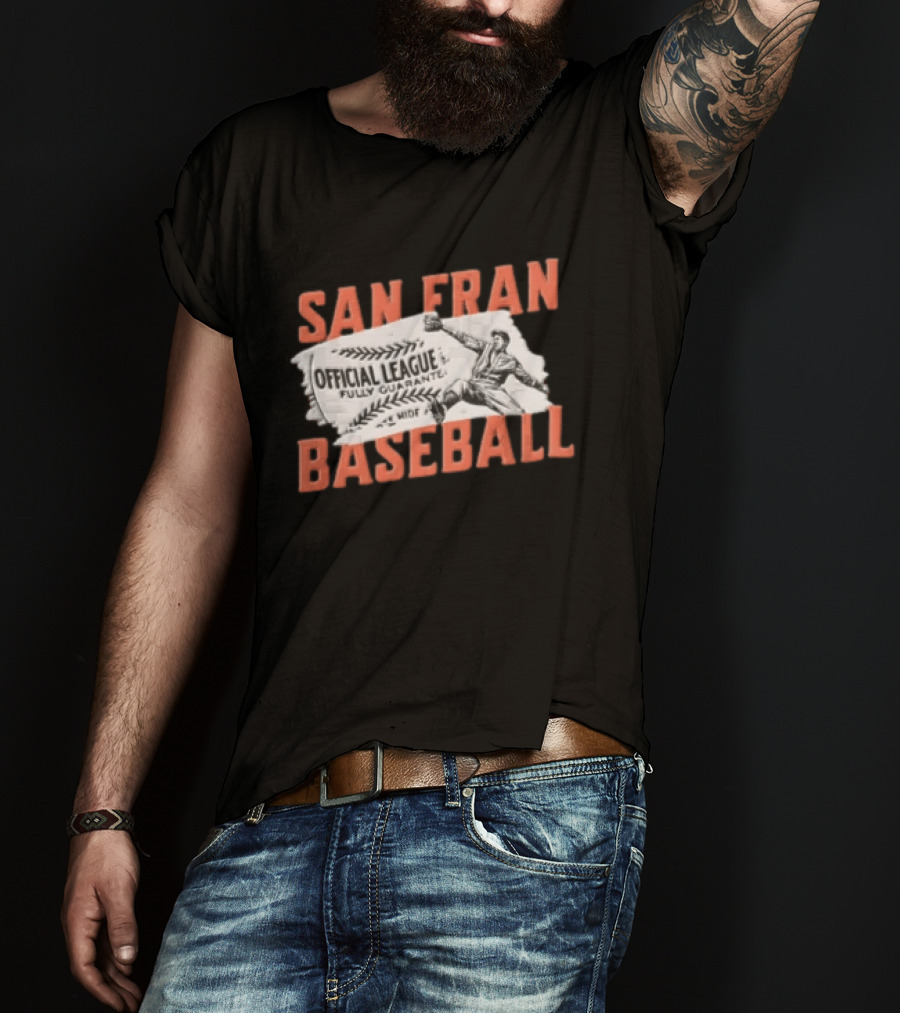 San Fran Baseball Official League Vintage Throwback T-Shirt