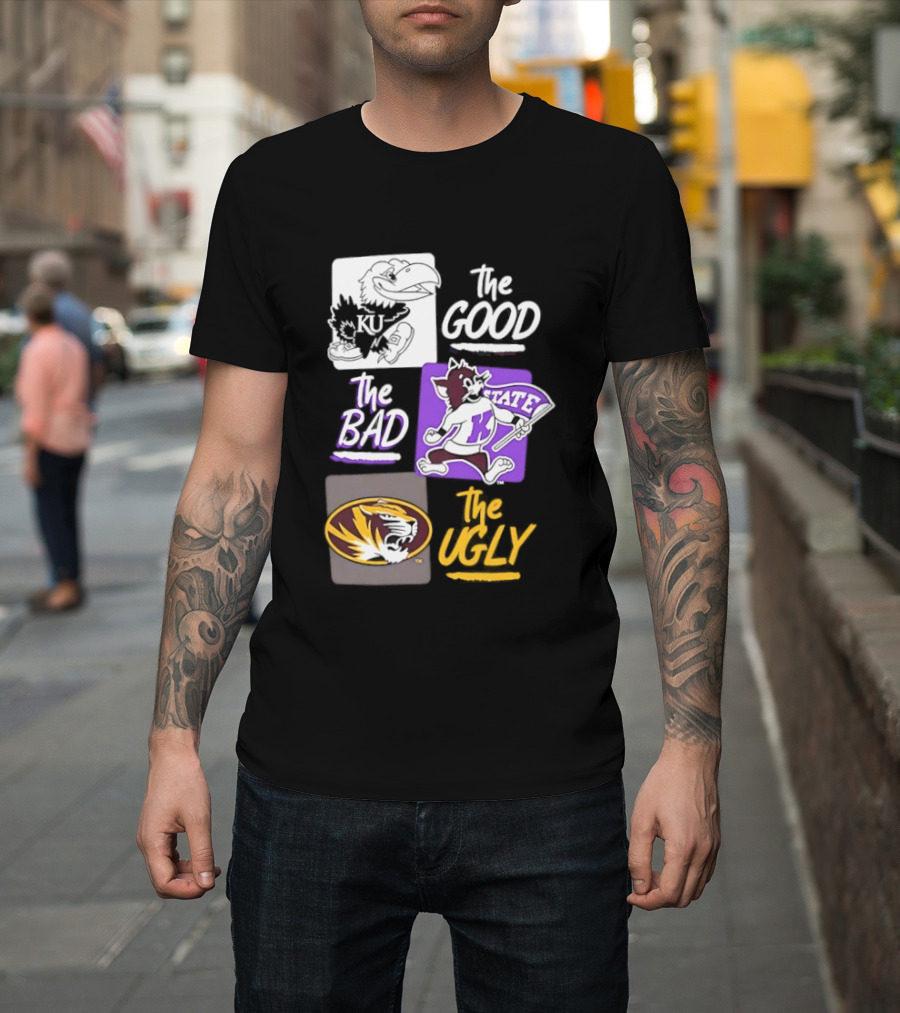 Kansas Jayhawks Wildcats Tigers The Good The Bad The Ugly T-Shirt