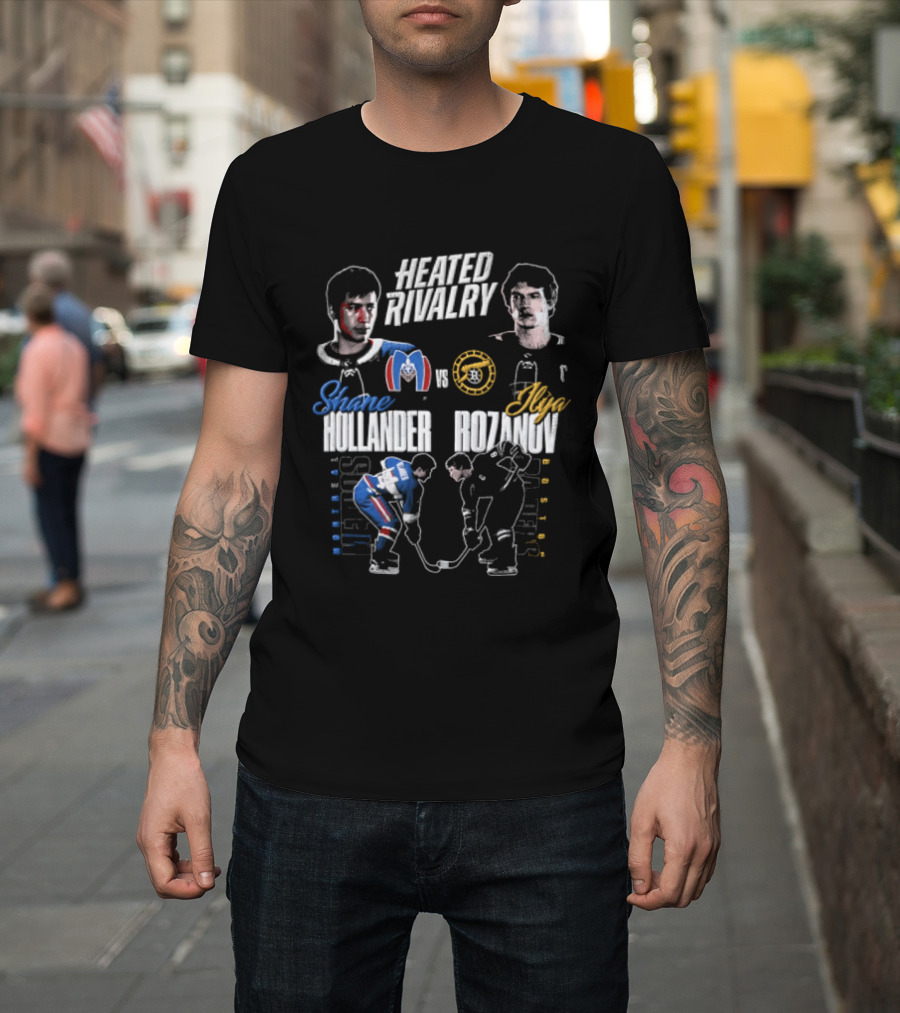 Heated Rivalry Shane Hollander Ilya Rozanov Montreal Metros Boston Raiders T-Shirt