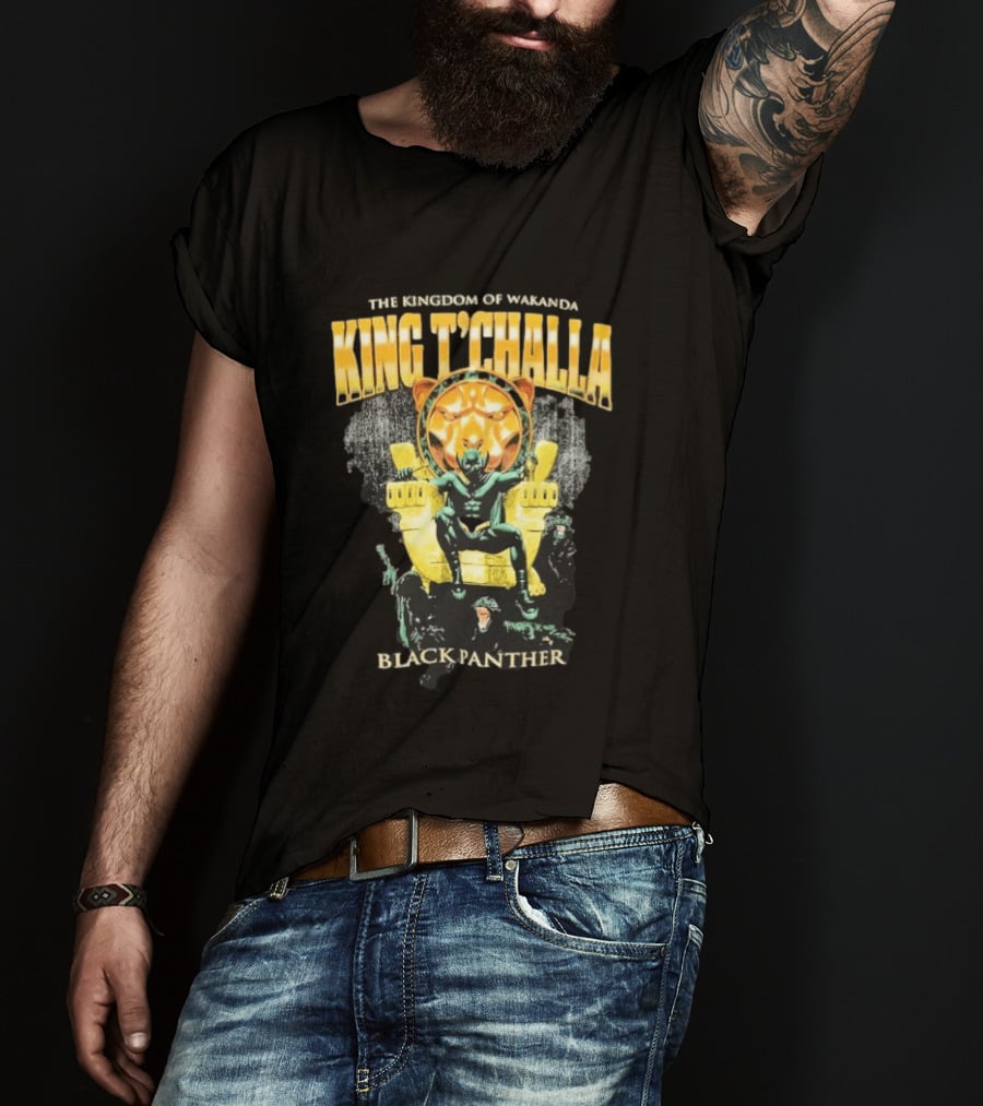 The Kingdom Of Wakanda King T'Challa Black Panther Exclusive Marvel Original T-Shirt