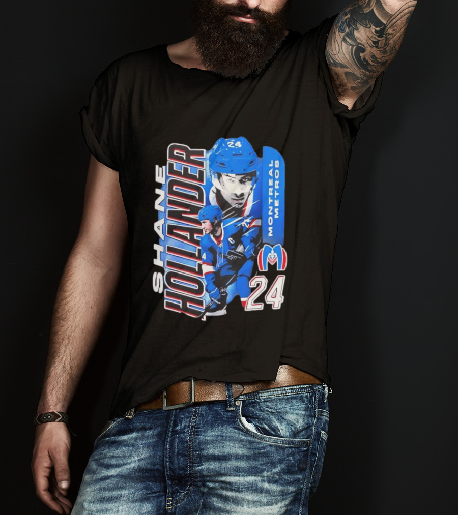 Shane Hollander Montreal Metros 24 Hockey Player Sports T-Shirt