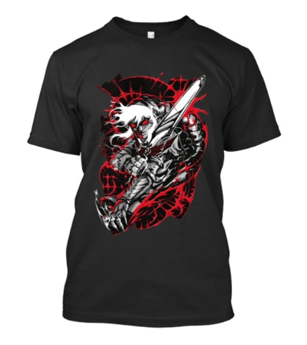 The Legend Of Zelda Link Swallowed By Darkness Red And Black T-Shirt