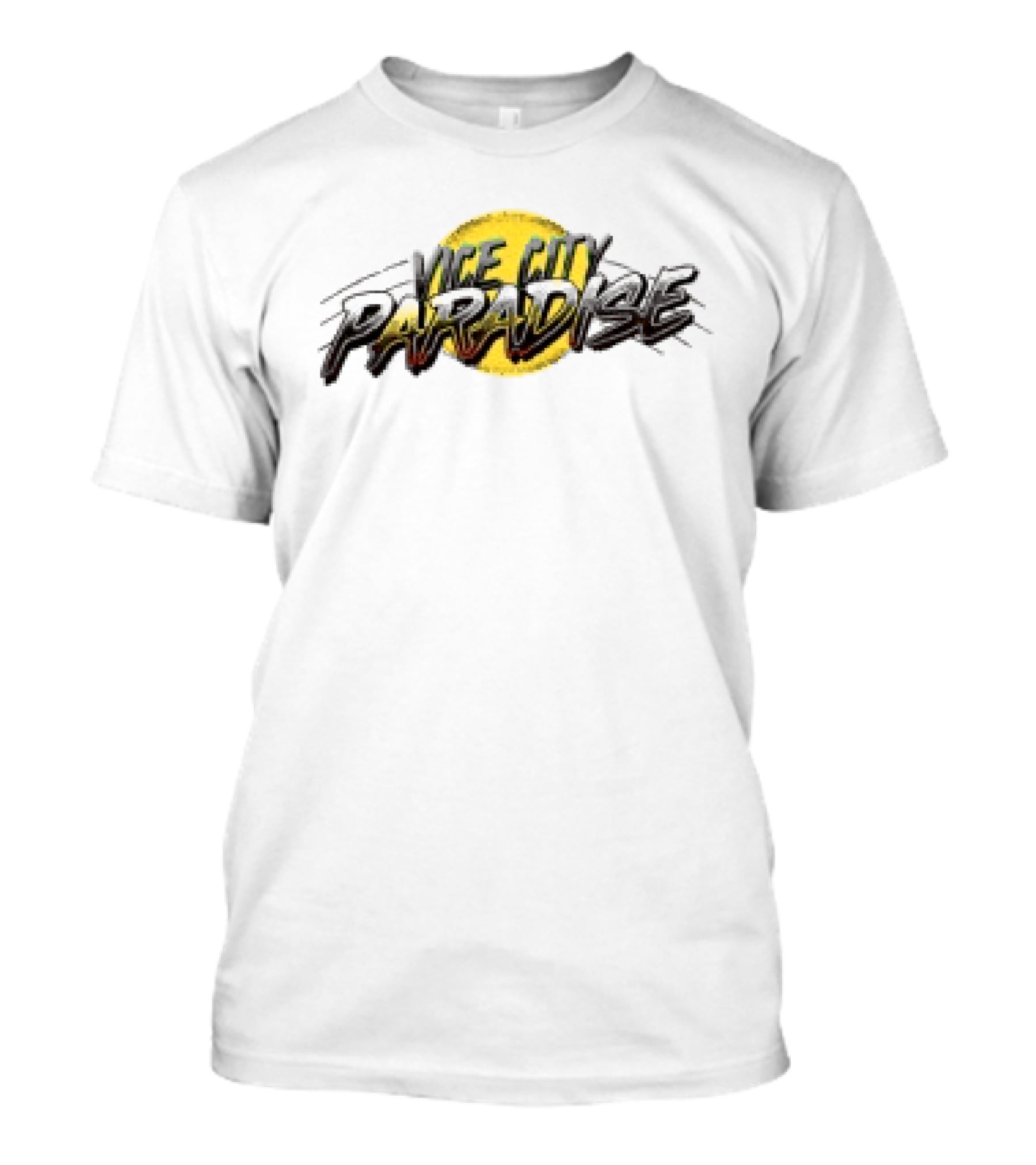 The Wynwood Walls Shop Faile Vice City Paradise Retro Inspired Style White T-Shirt