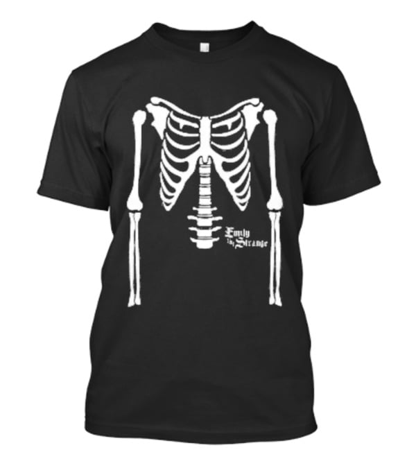 Emily Strange Skeleton Ribcage Bones T-Shirt