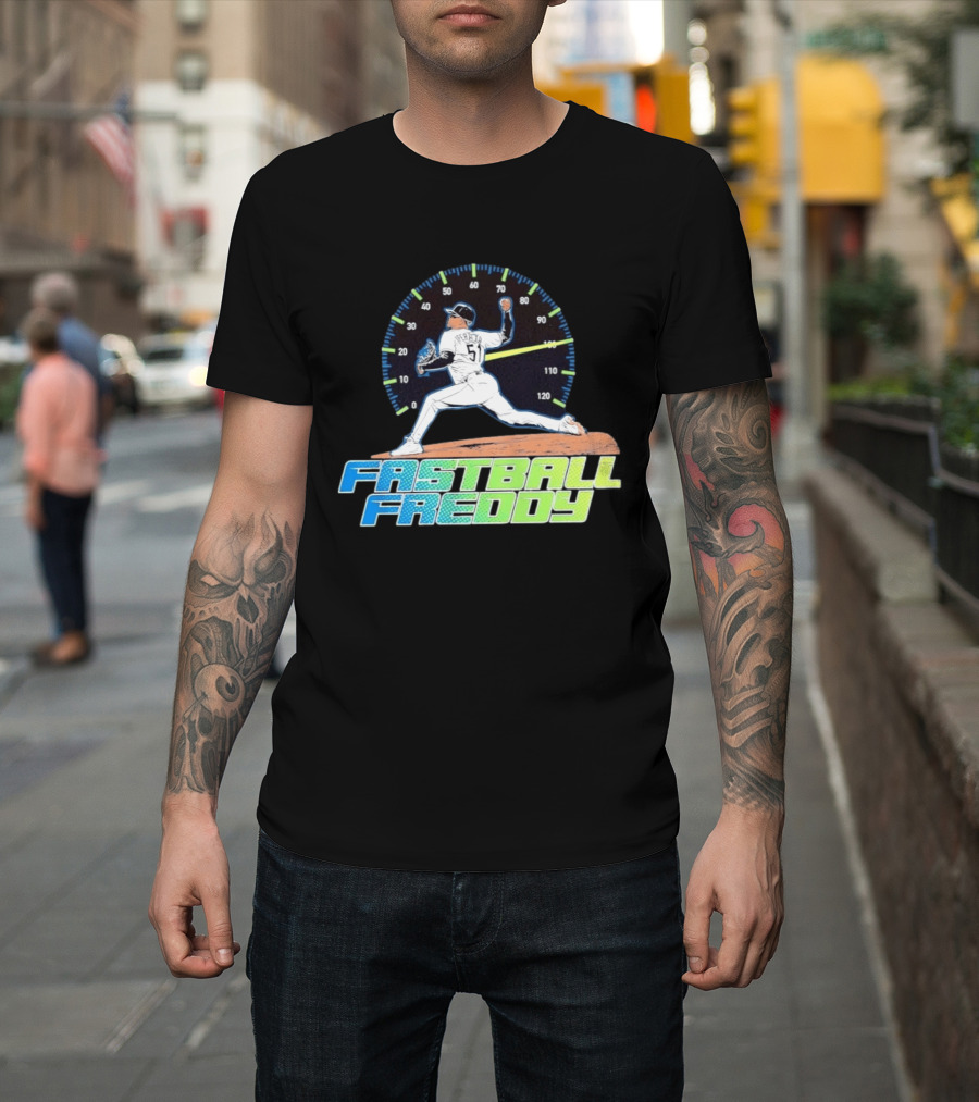 Fastball Freddy Peralta 51 Baseball Player Pitcher Speedometer T-Shirt