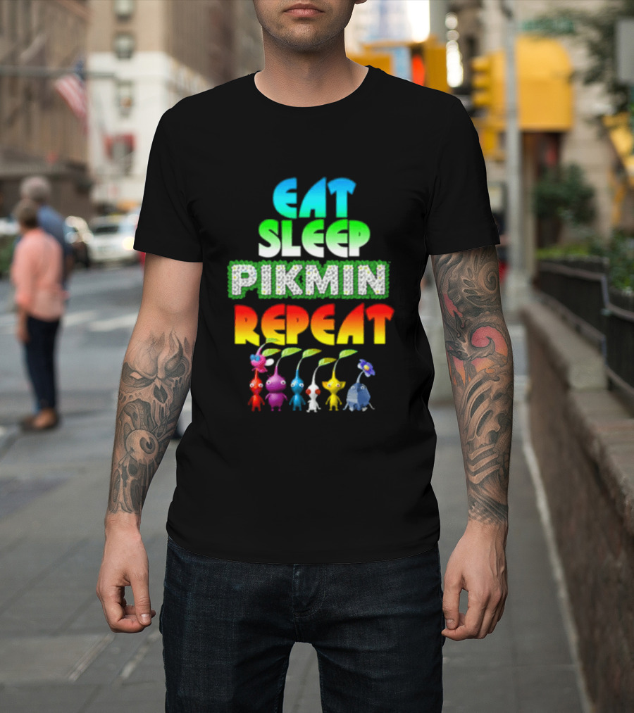 Eat Sleep Pikmin Repeat Game Lover T-Shirt