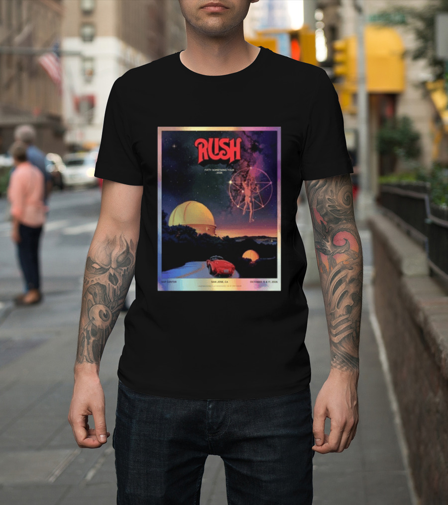 RUSH Fifty Something Tour 2026 San Jose SAP Center October 15 & 17 Concert T-Shirt