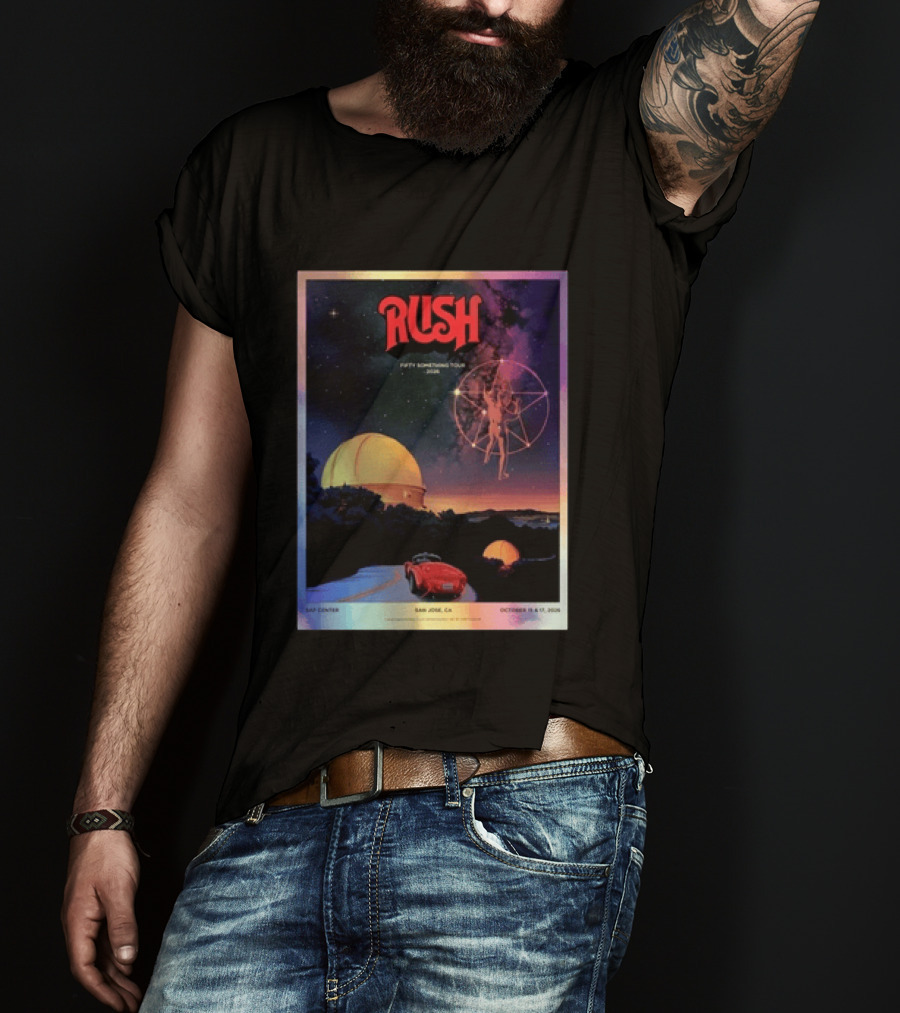 RUSH Fifty Something Tour 2026 San Jose SAP Center October 15 & 17 Concert T-Shirt