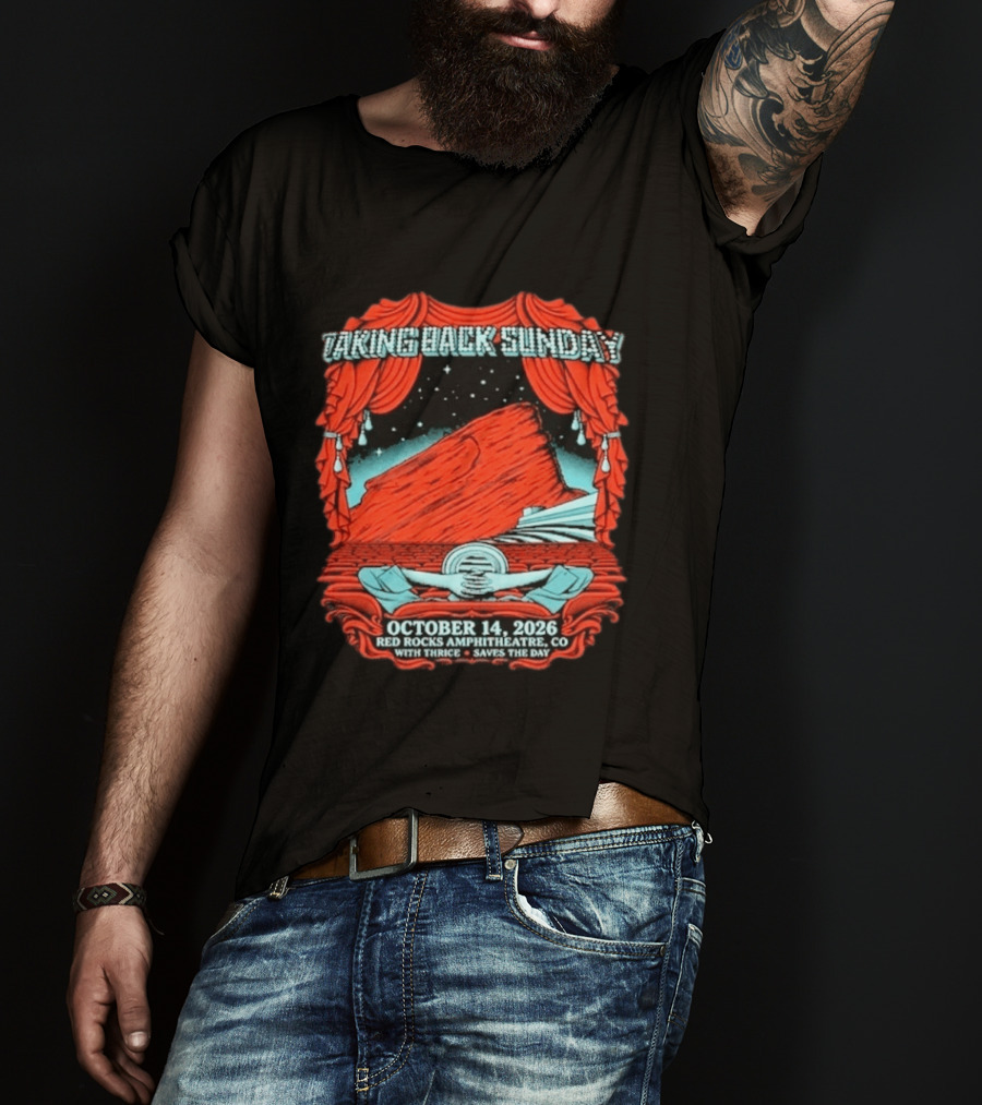 Taking Back Sunday Red Rocks Amphitheatre October 14 2026 With Thrice Saves The Day T-Shirt
