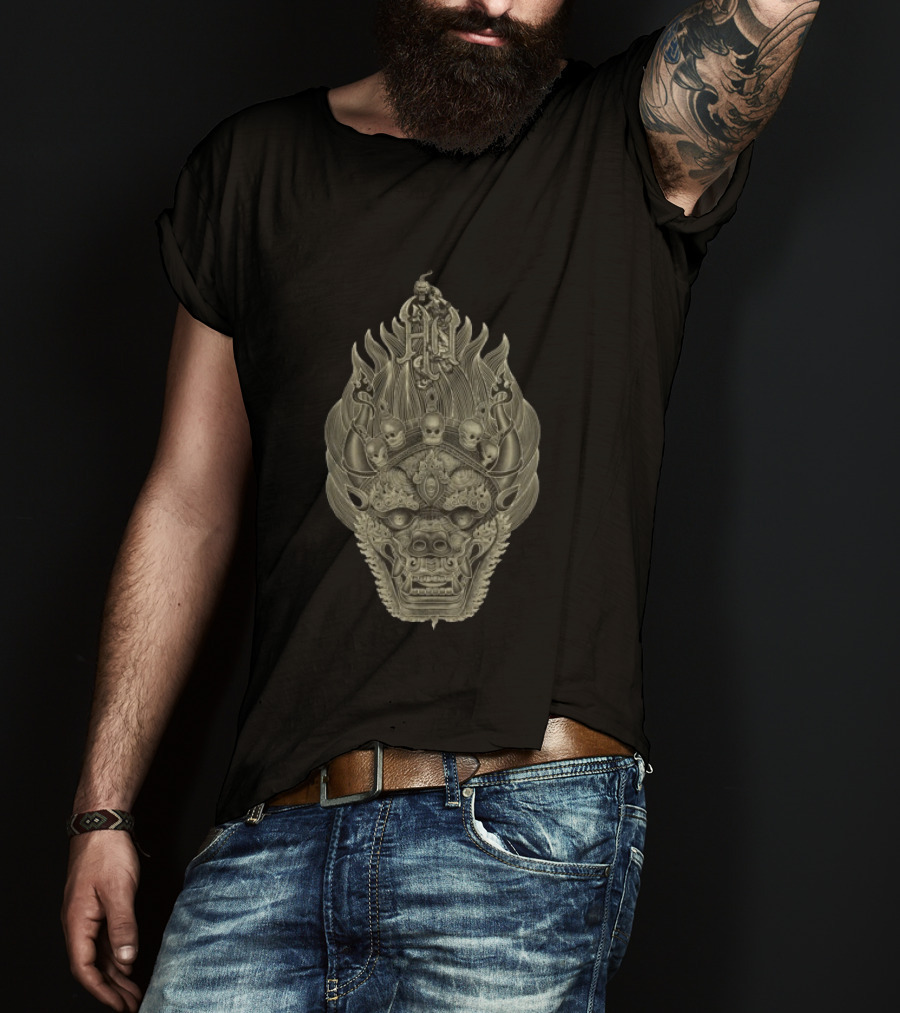 The Hu Store Halloween Mask Skull T-Shirt