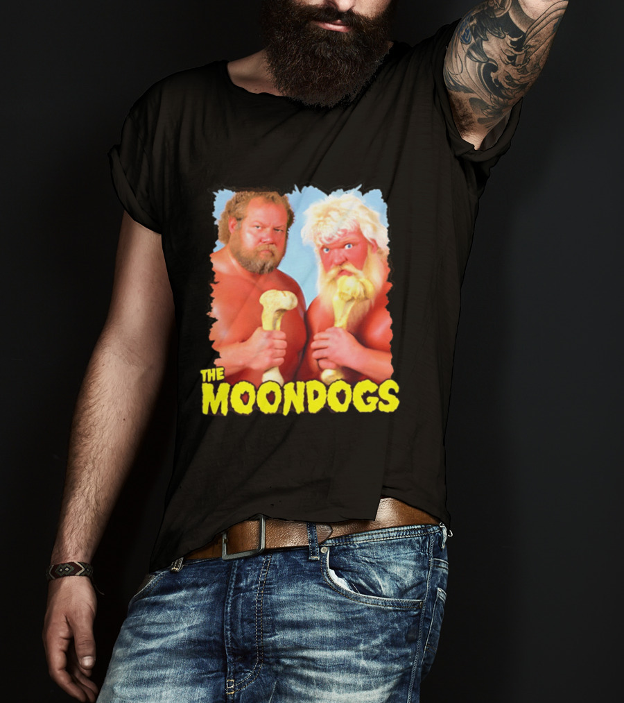 The Moondogs Wrestling Tag Team Iconic Bone Props T-Shirt