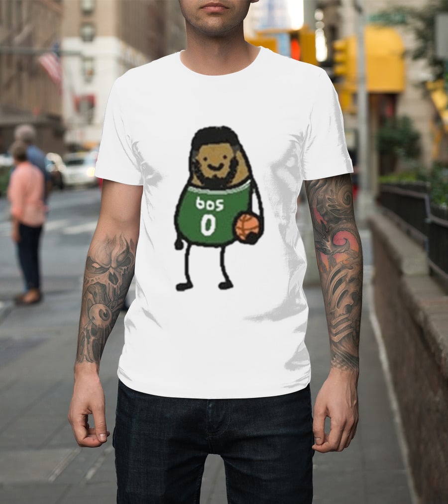 Boston Celtics Jayson Tatum Potatum Cartoon Basketball T-Shirt
