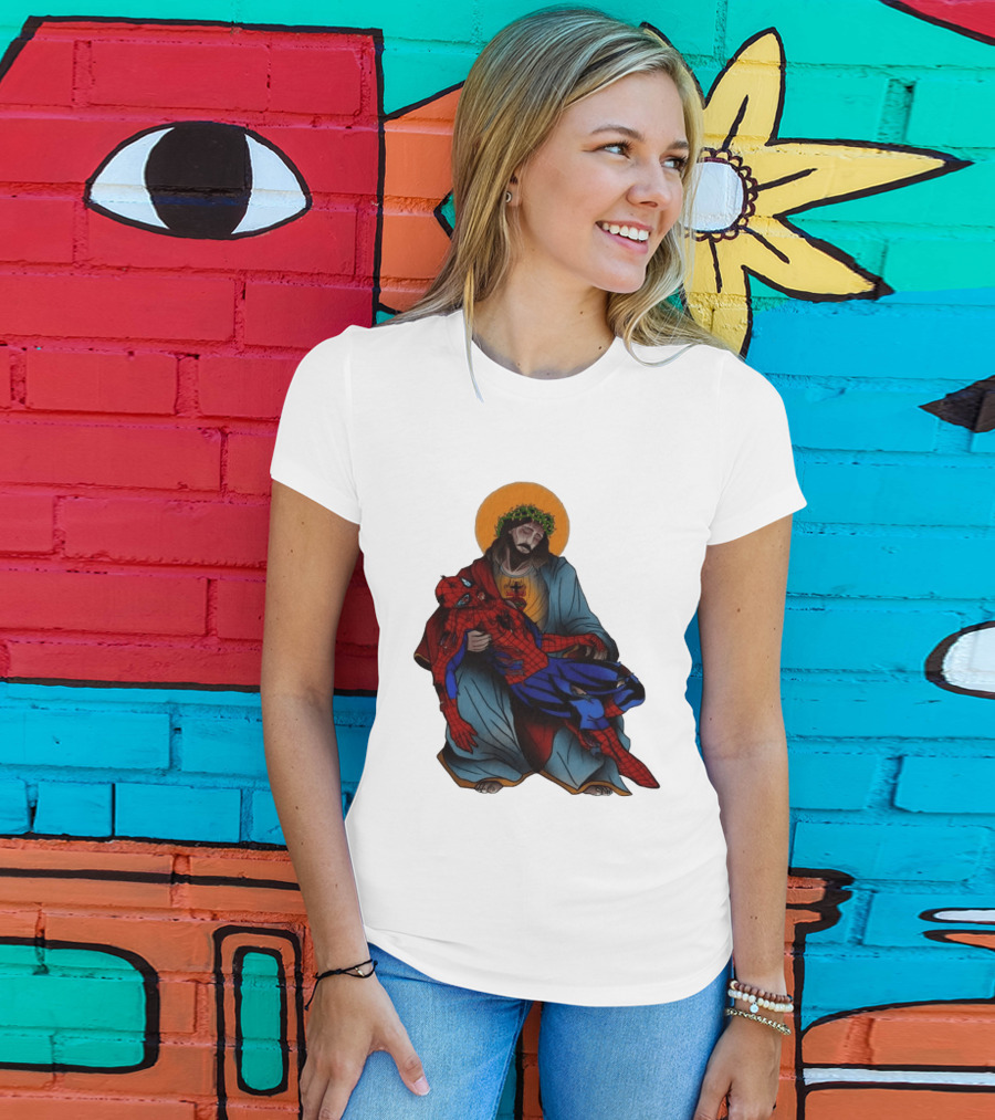 Spider Man Jesus Pieta Marvel T-Shirt