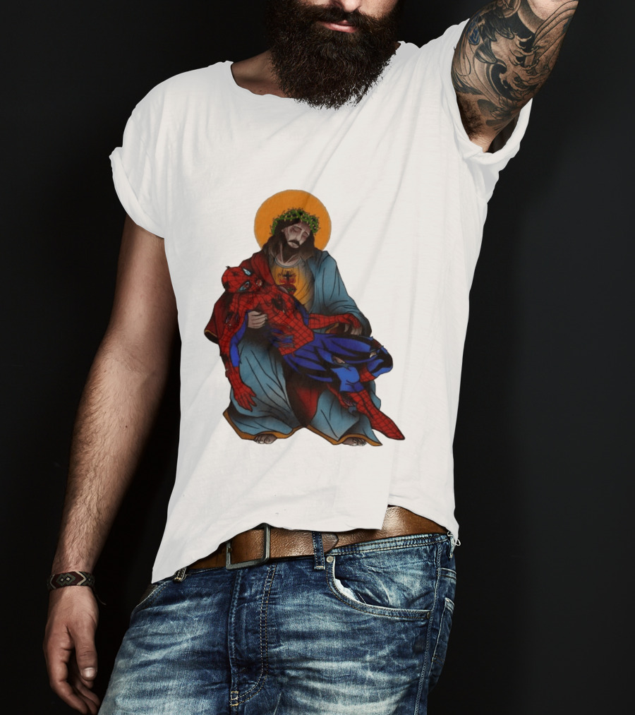 Spider Man Jesus Pieta Marvel T-Shirt