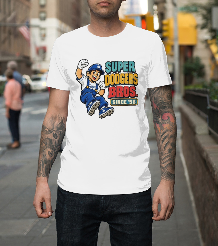 Los Angeles Dodgers Super Bros Since '58 T-Shirt