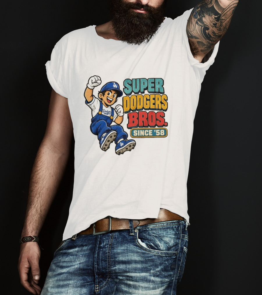 Los Angeles Dodgers Super Bros Since '58 T-Shirt