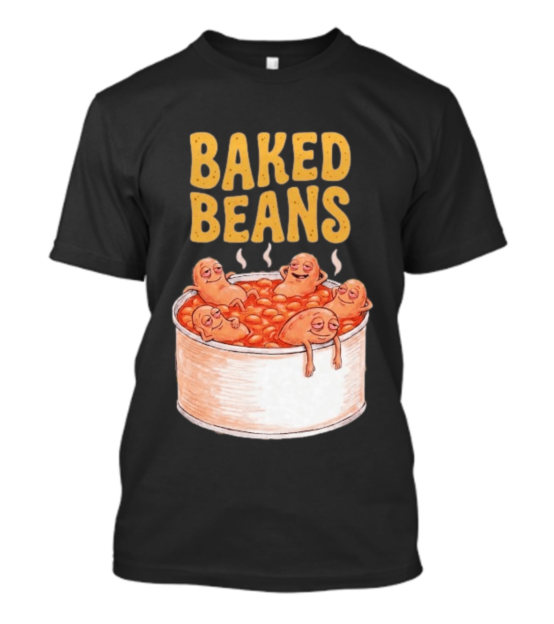 Baked Beans Funny Relaxing Cartoon Beans In Tin T-Shirt