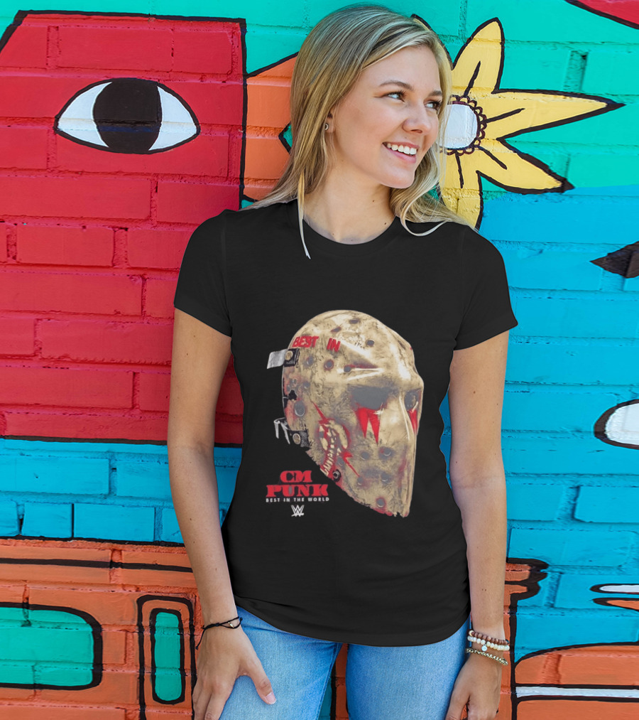 CM Punk Best In The World WWE Jason Voorhees Hockey Mask T-Shirt