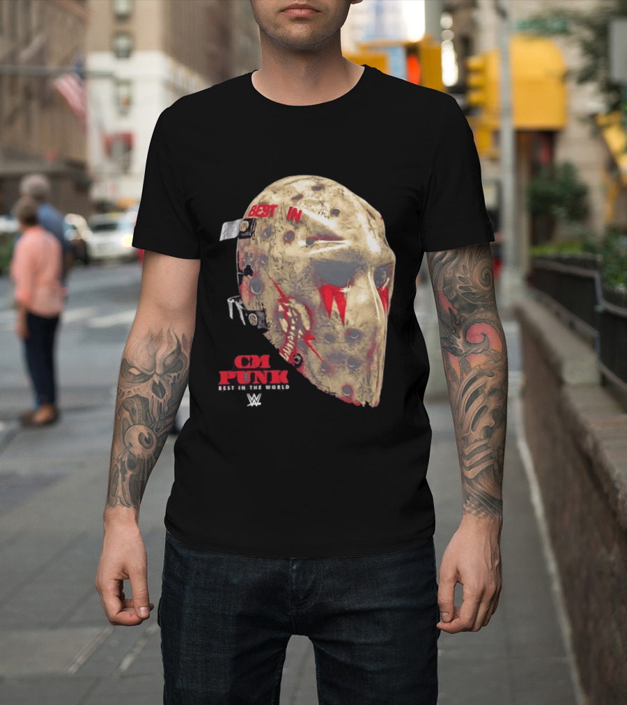 CM Punk Best In The World WWE Jason Voorhees Hockey Mask T-Shirt