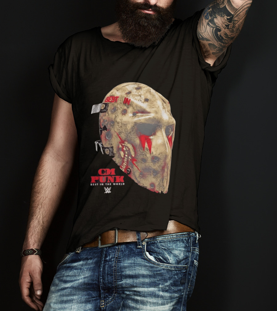 CM Punk Best In The World WWE Jason Voorhees Hockey Mask T-Shirt