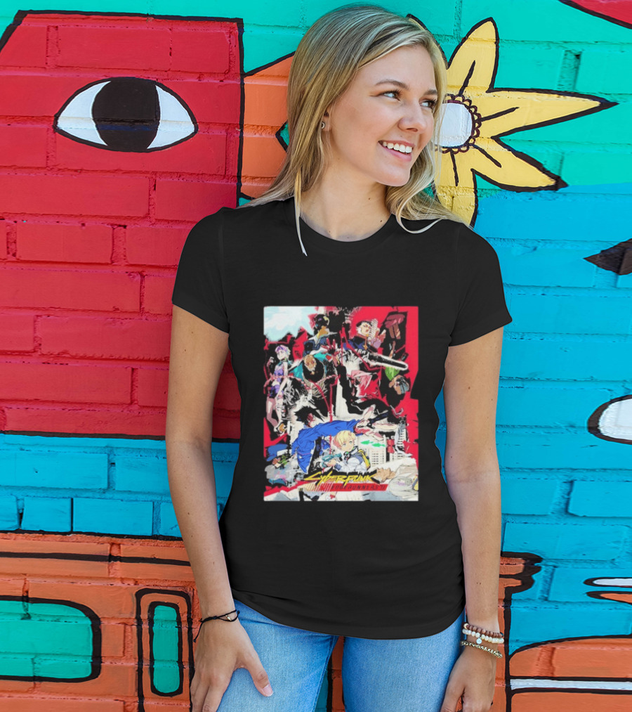 Cyberpunk Edgerunners 2 Only On Netflix October 20 2026 Anime Characters And Action Scenes T-Shirt