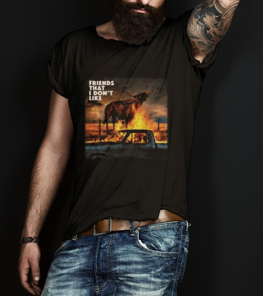 FRIENDS THAT I DON'T LIKE Dexter And The Moonrocks Store Fire Album T-Shirt