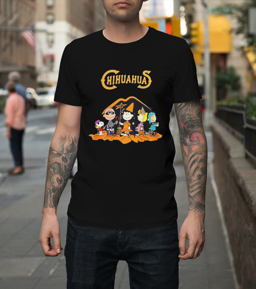 El Paso Chihuahuas Peanuts Halloween 2026 Snoopy Woodstock Lucy Charlie Brown Linus T-Shirt