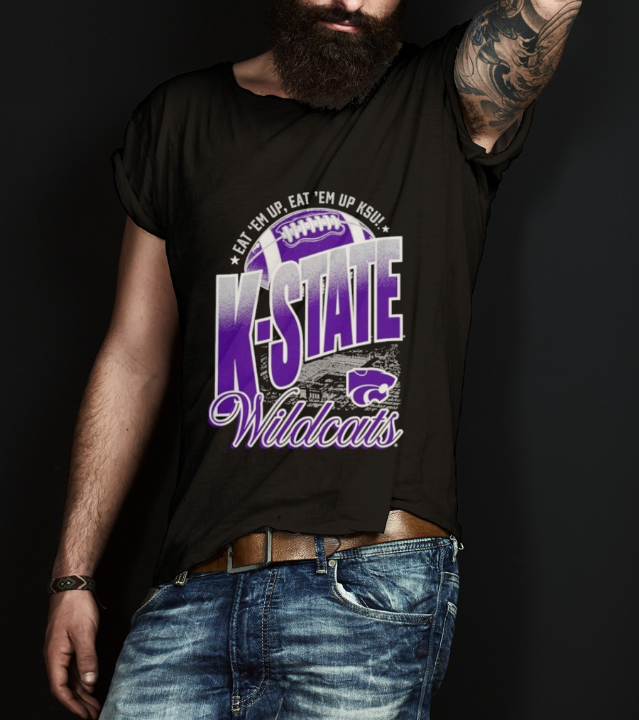 K State Wildcats Football Eat 'Em Up KSU T-Shirt