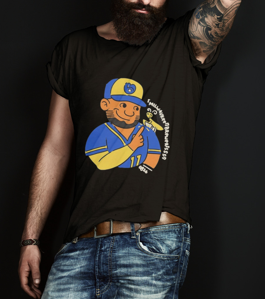 Milwaukee Brewers Jackson Chourio Smilwaukee Brewerssss 0626 Baseball Player Cartoon T-Shirt