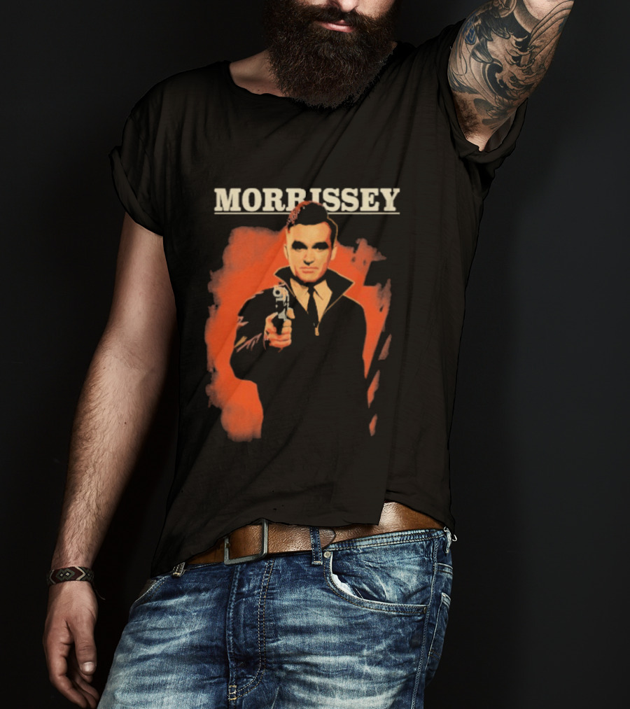 Morrissey Pistol Tour Man With Gun Red T-Shirt