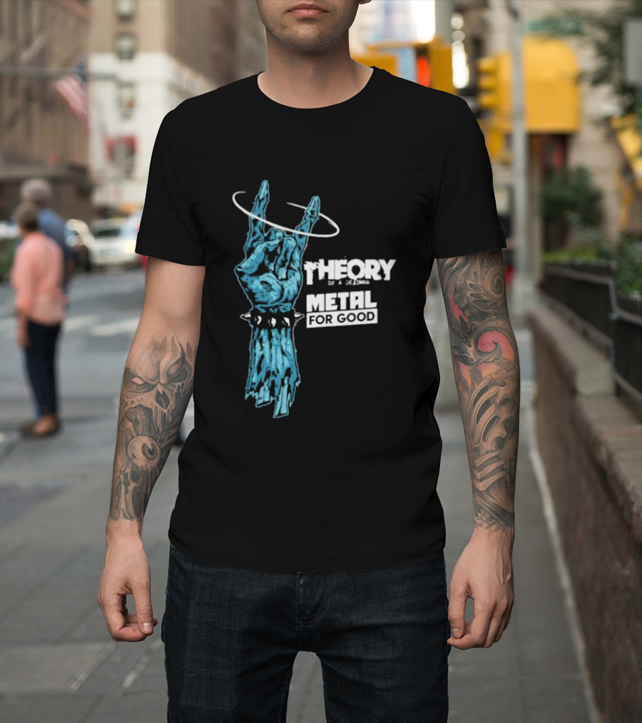 Theory Of A Deadman Metal For Good Blue Hand Halo Collaboration T-Shirt