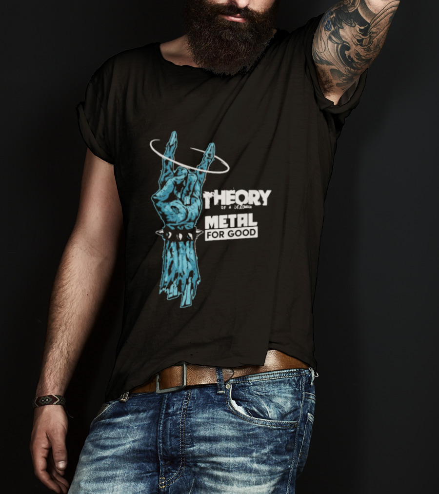 Theory Of A Deadman Metal For Good Blue Hand Halo Collaboration T-Shirt