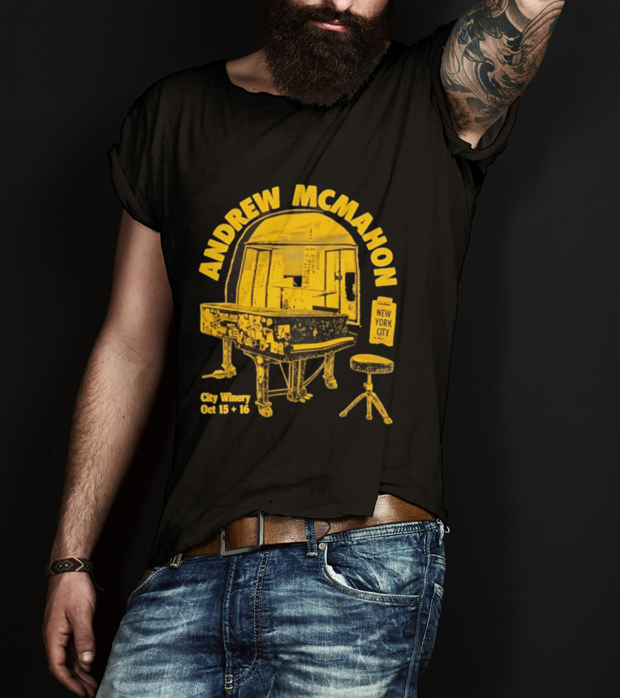 Andrew McMahon City Winery New York City October 15 16 2026 Piano T-Shirt