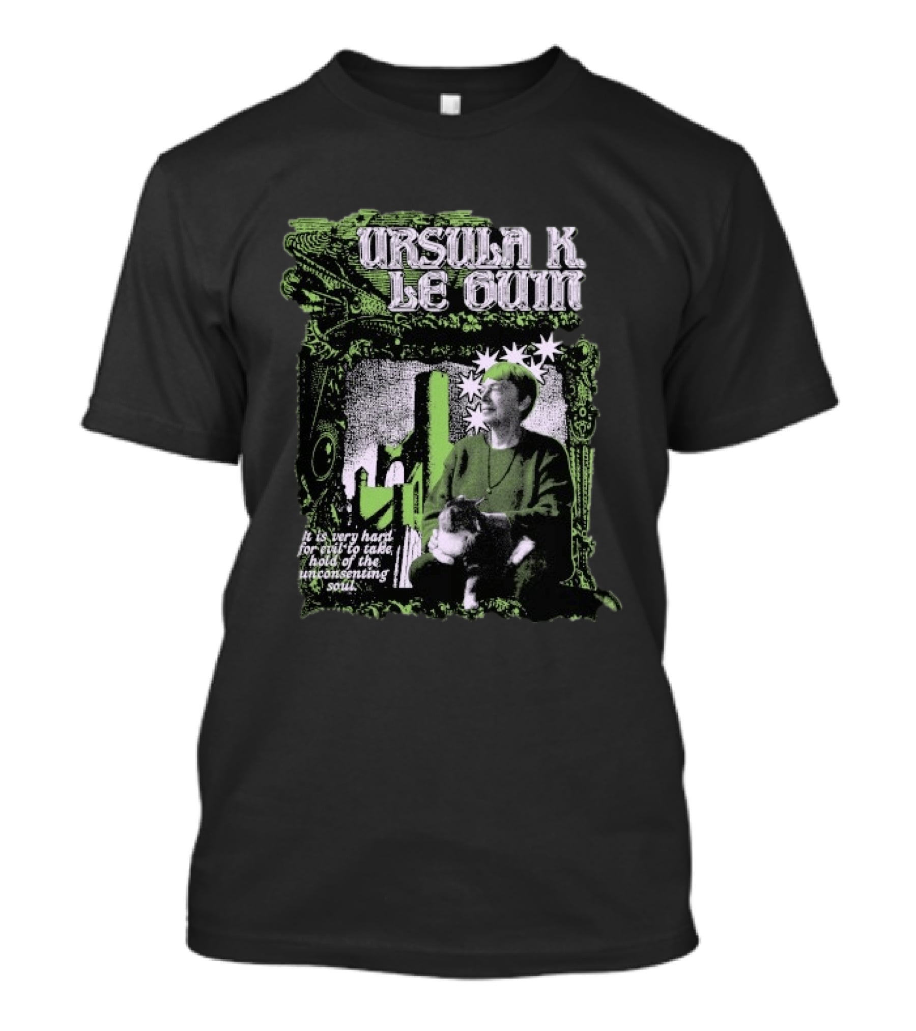 Ursula K. Le Guin It Is Very Hard For Evil To Take Hold Of The Unconsenting Soul Vintage Frame T-Shirt