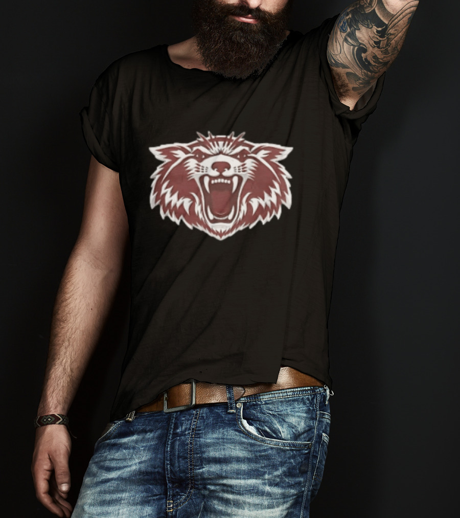 Plano Wildcat Fierce Grin Sports Team Mascot Roaring Face T-Shirt
