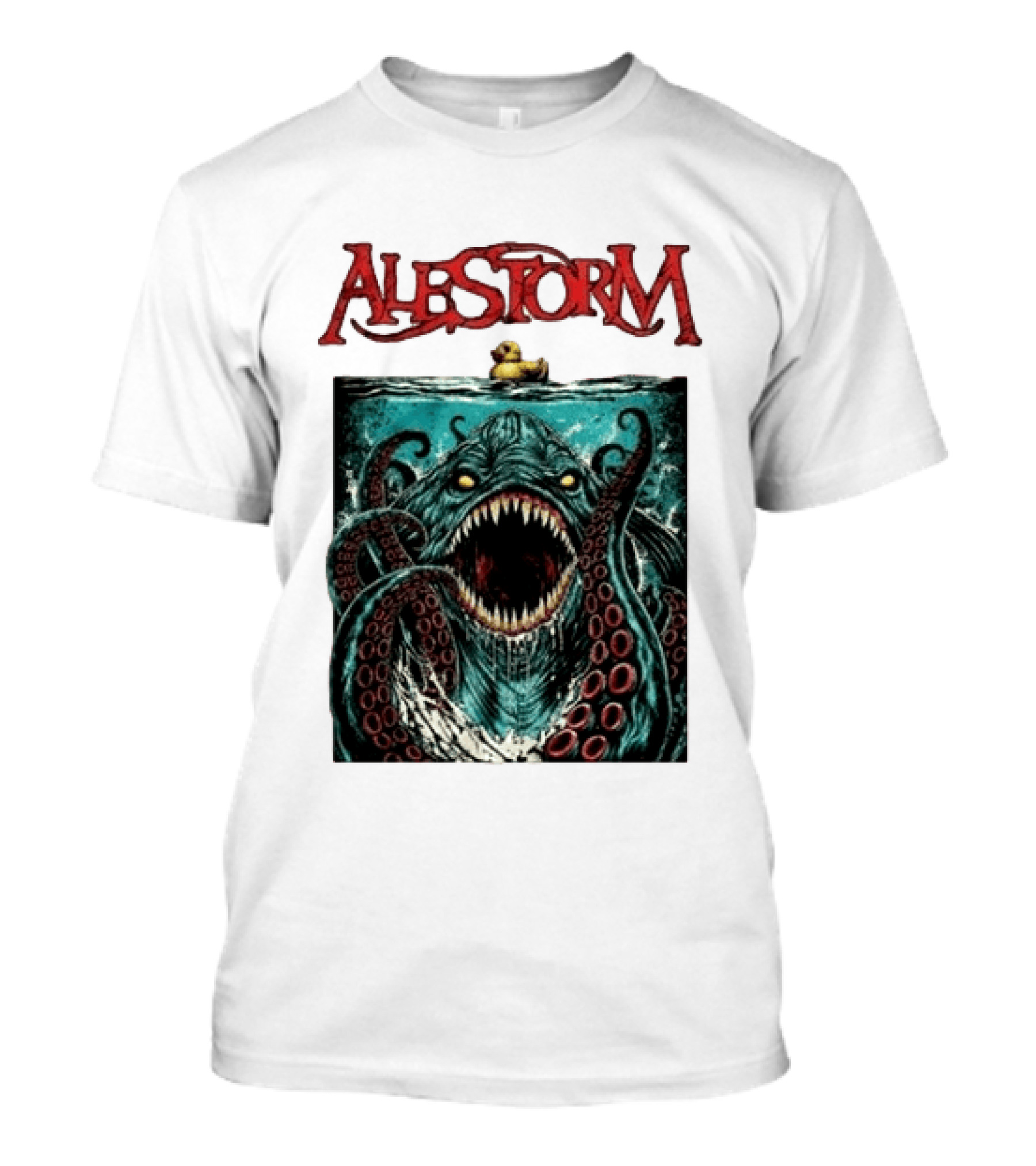 Alestorm Kraken Jaws Summer Tour 2026 Hyperion Omnitour Rubber Duck T-Shirt