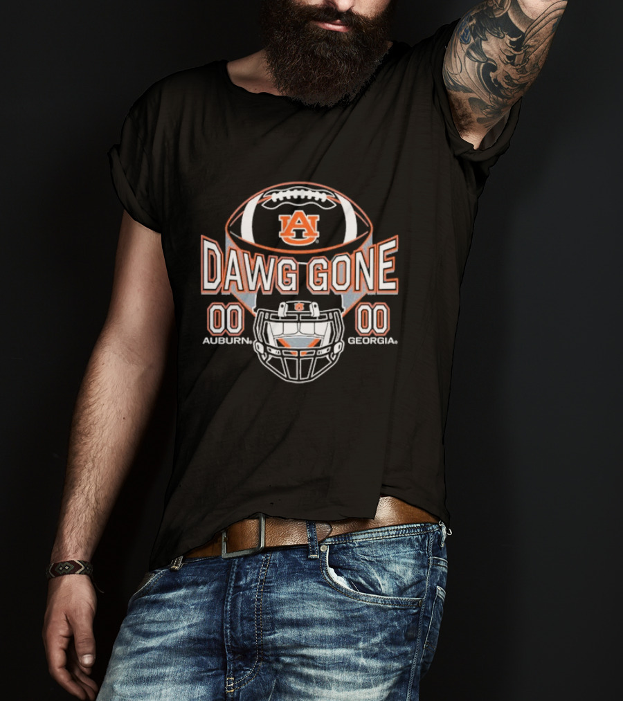 Auburn Tigers Football Dawg Gone Georgia Bulldogs Rivalry 00 00 T-Shirt