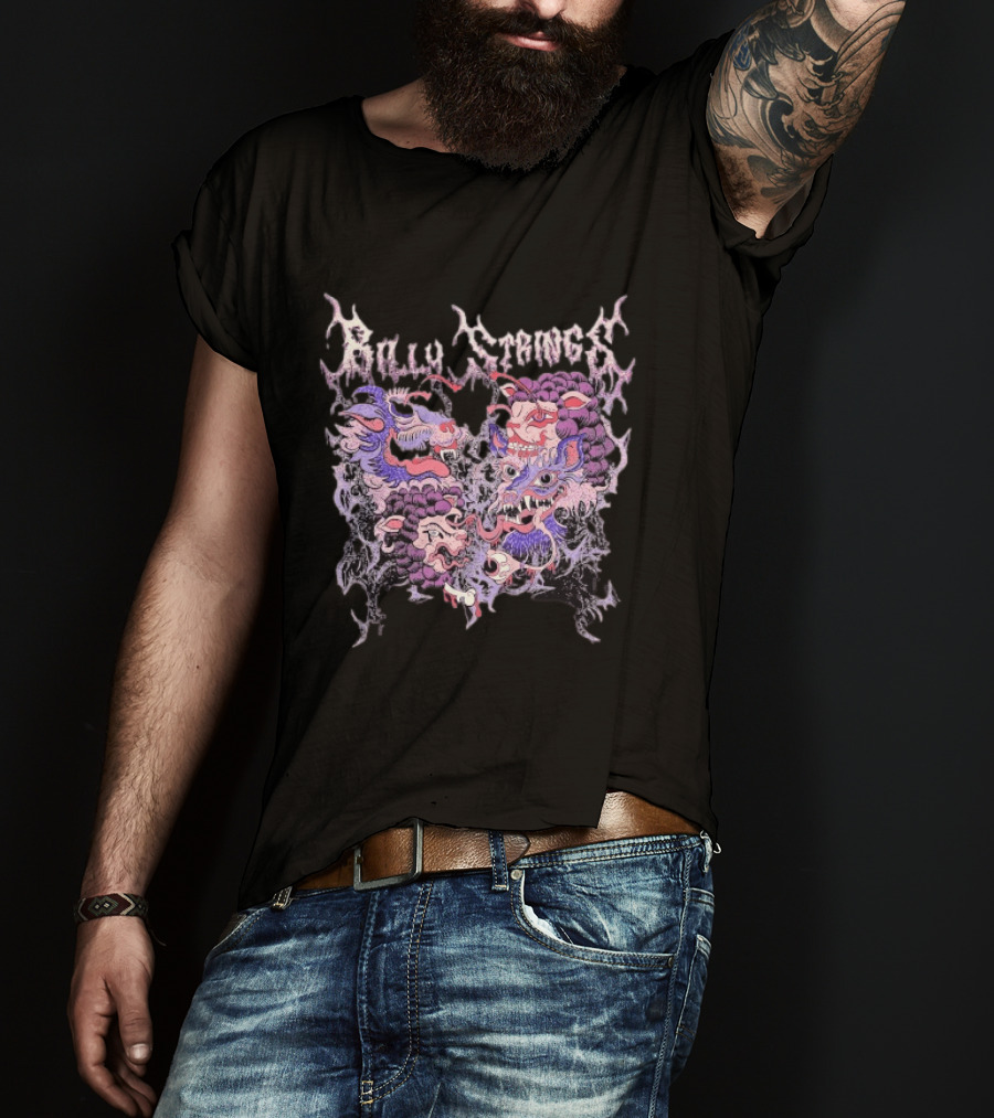 Billy Strings Heart With Vibrant Monster Faces T-Shirt
