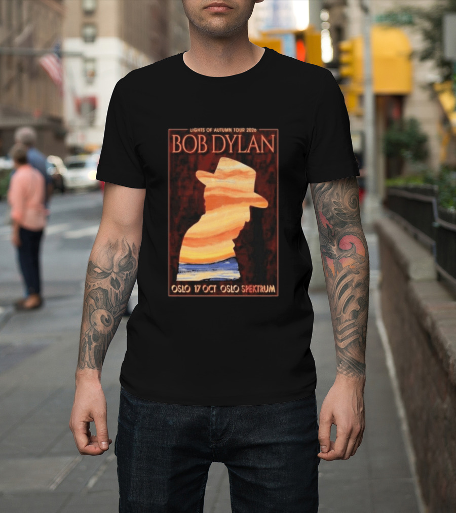 Bob Dylan Lights Of Autumn Tour 2026 Oslo Spektrum October 17 T-Shirt