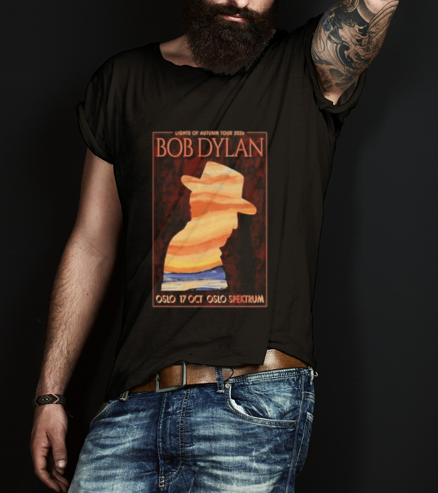 Bob Dylan Lights Of Autumn Tour 2026 Oslo Spektrum October 17 T-Shirt
