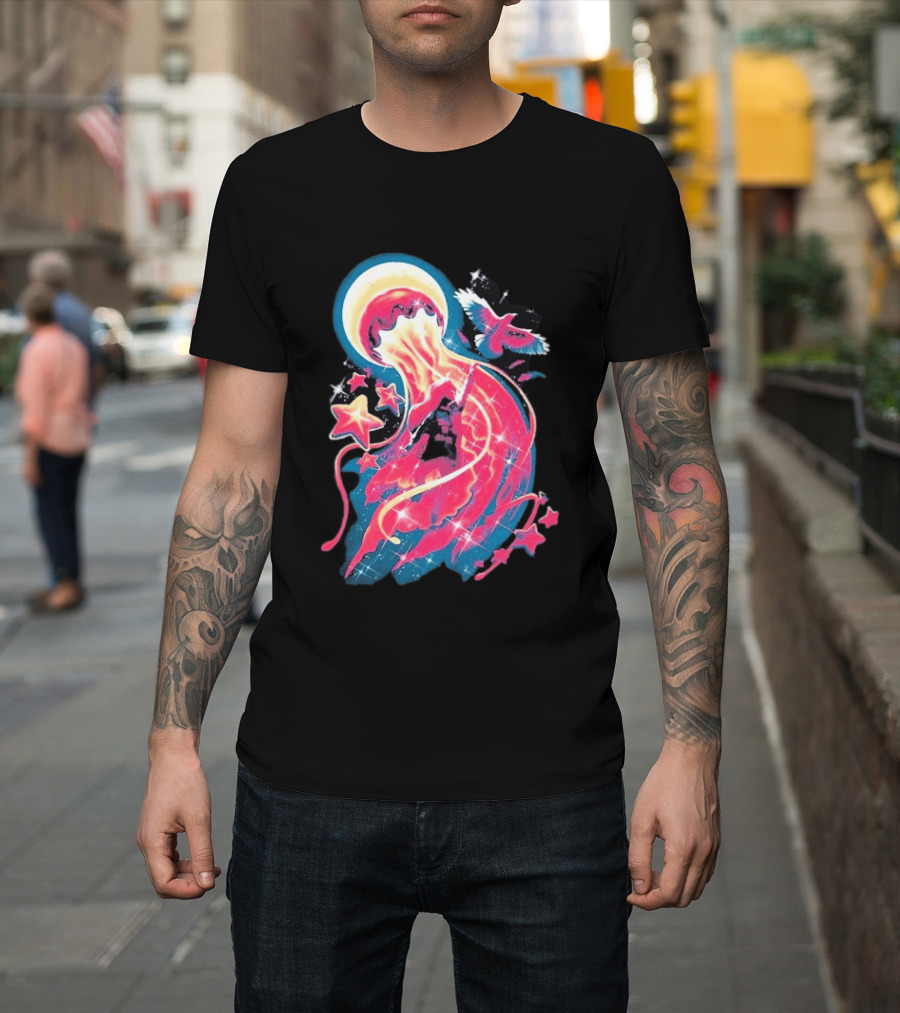 Celeste Beyond The Mountain Cosmic Jellyfish And Stars T-Shirt