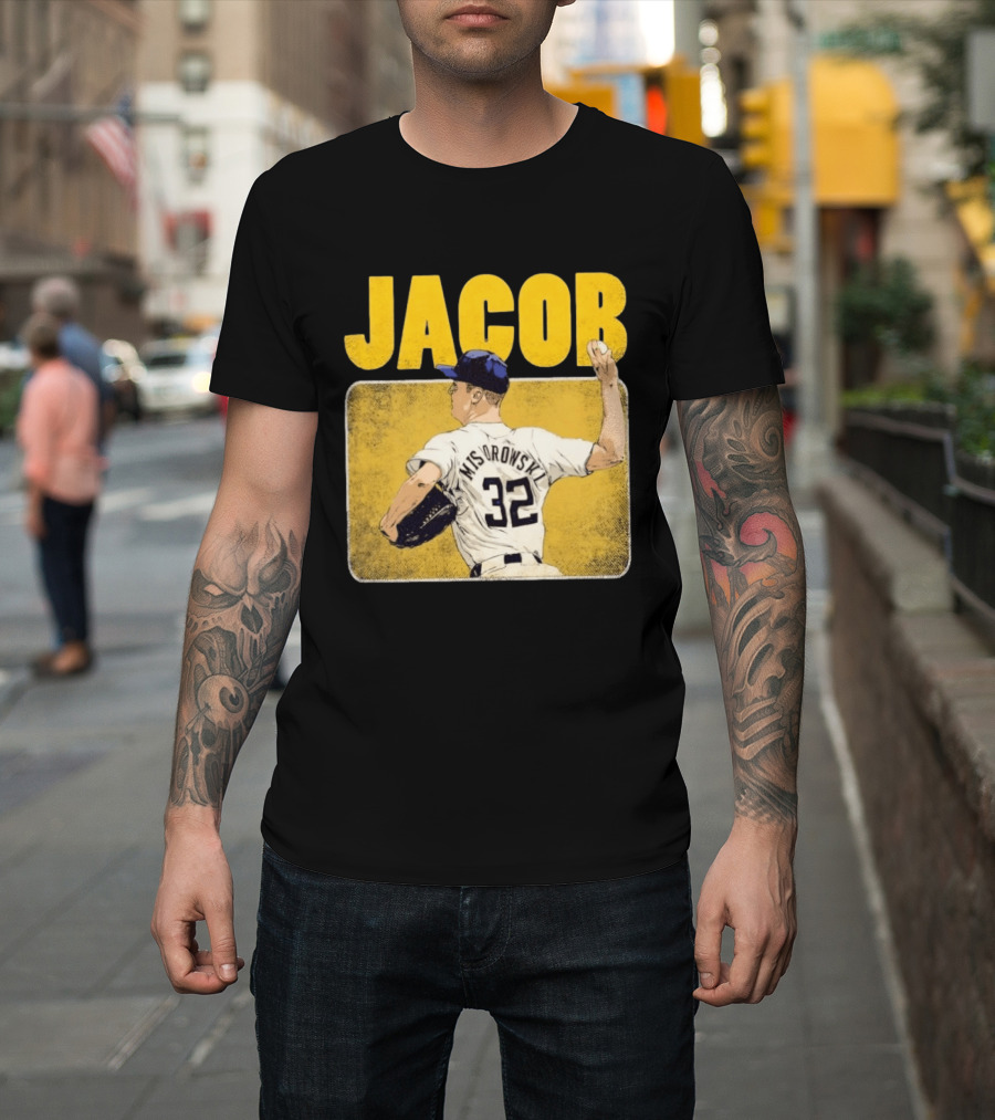 Jacob Misiorowski 32 Milwaukee Brewers Baseball Player Highlight T-Shirt