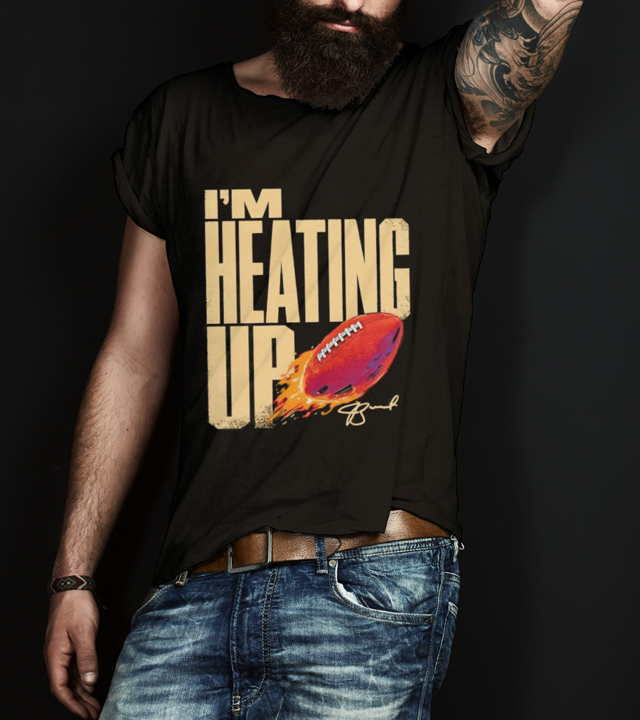I'm Heating Up Jameis Winston New York Giants Stacked Football T-Shirt