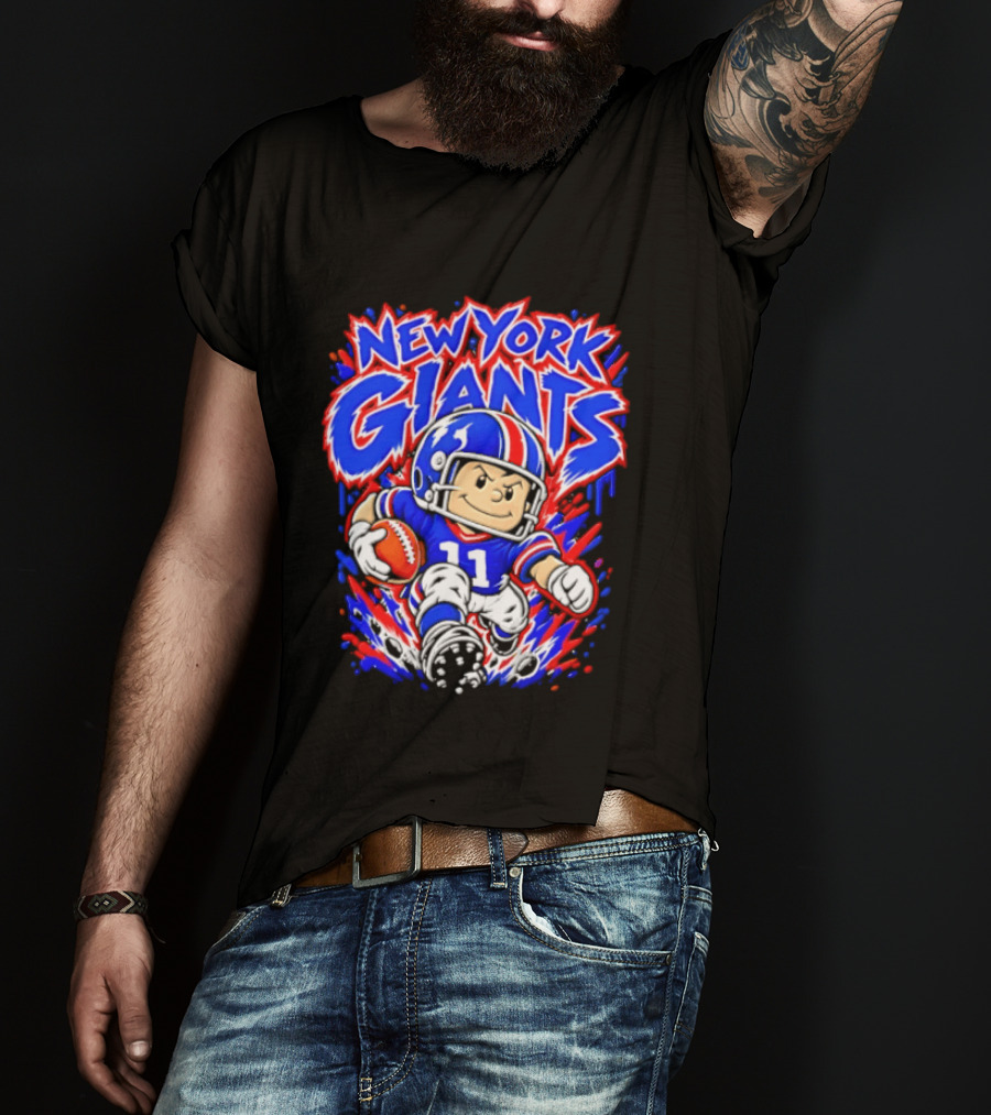 New York Giants Cartoon Player Number 11 Football NFL T-Shirt