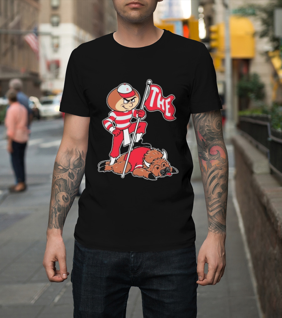 Ohio State Buckeyes Brutus Mascot Dominates Indiana Hoosiers Rivalry Victory T-Shirt
