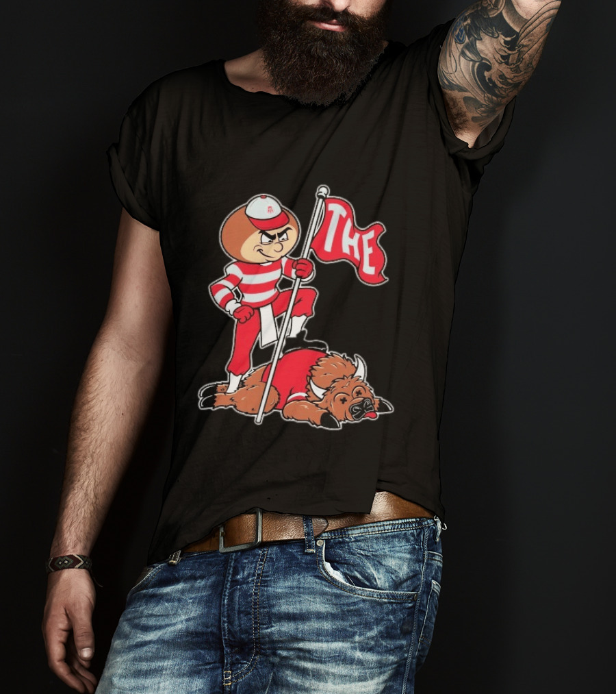 Ohio State Buckeyes Brutus Mascot Dominates Indiana Hoosiers Rivalry Victory T-Shirt